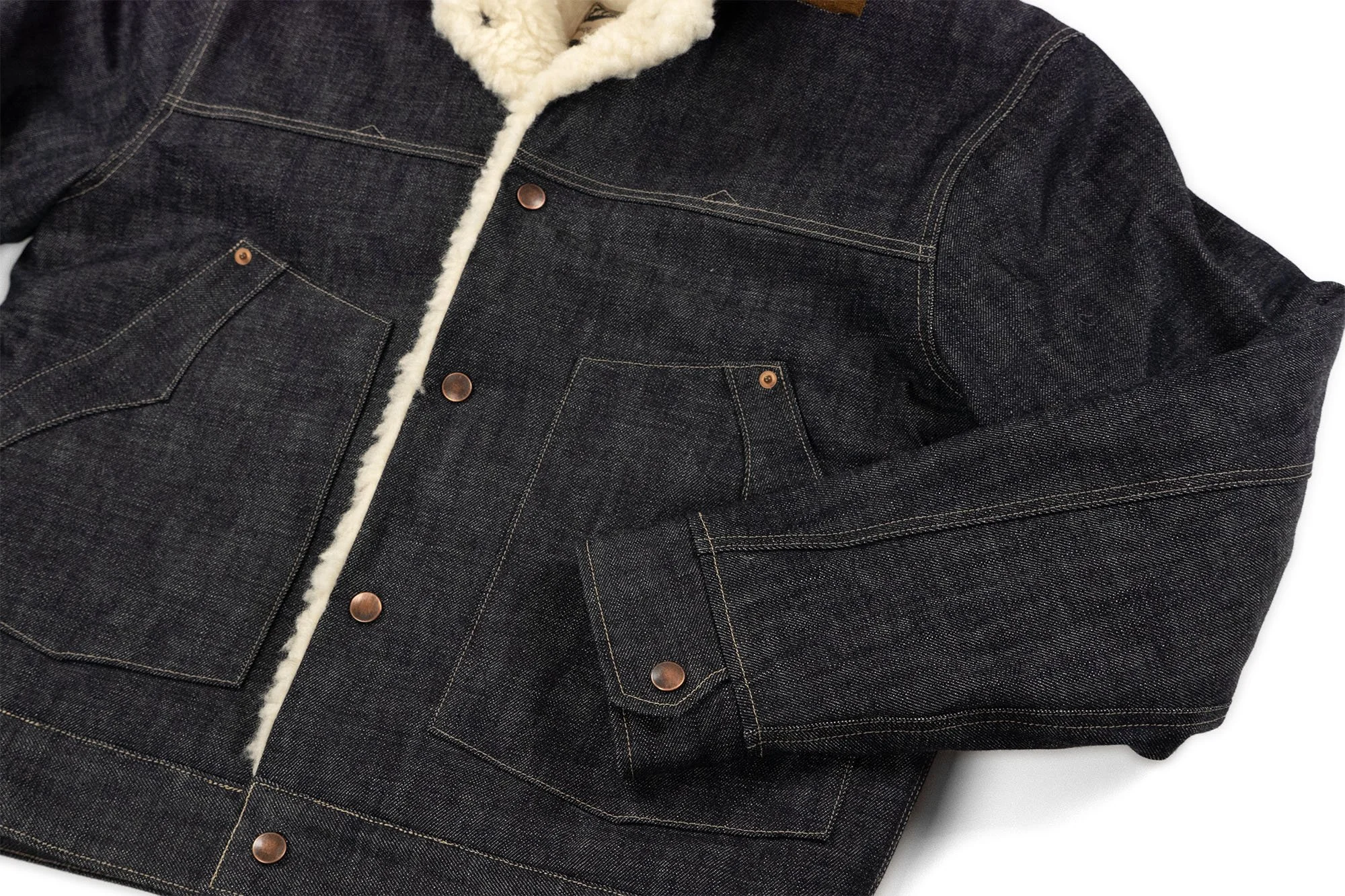 FBC TAILOR & SUPPLY DENIM SHERPA JACKET — FBC TAILOR & SUPPLY